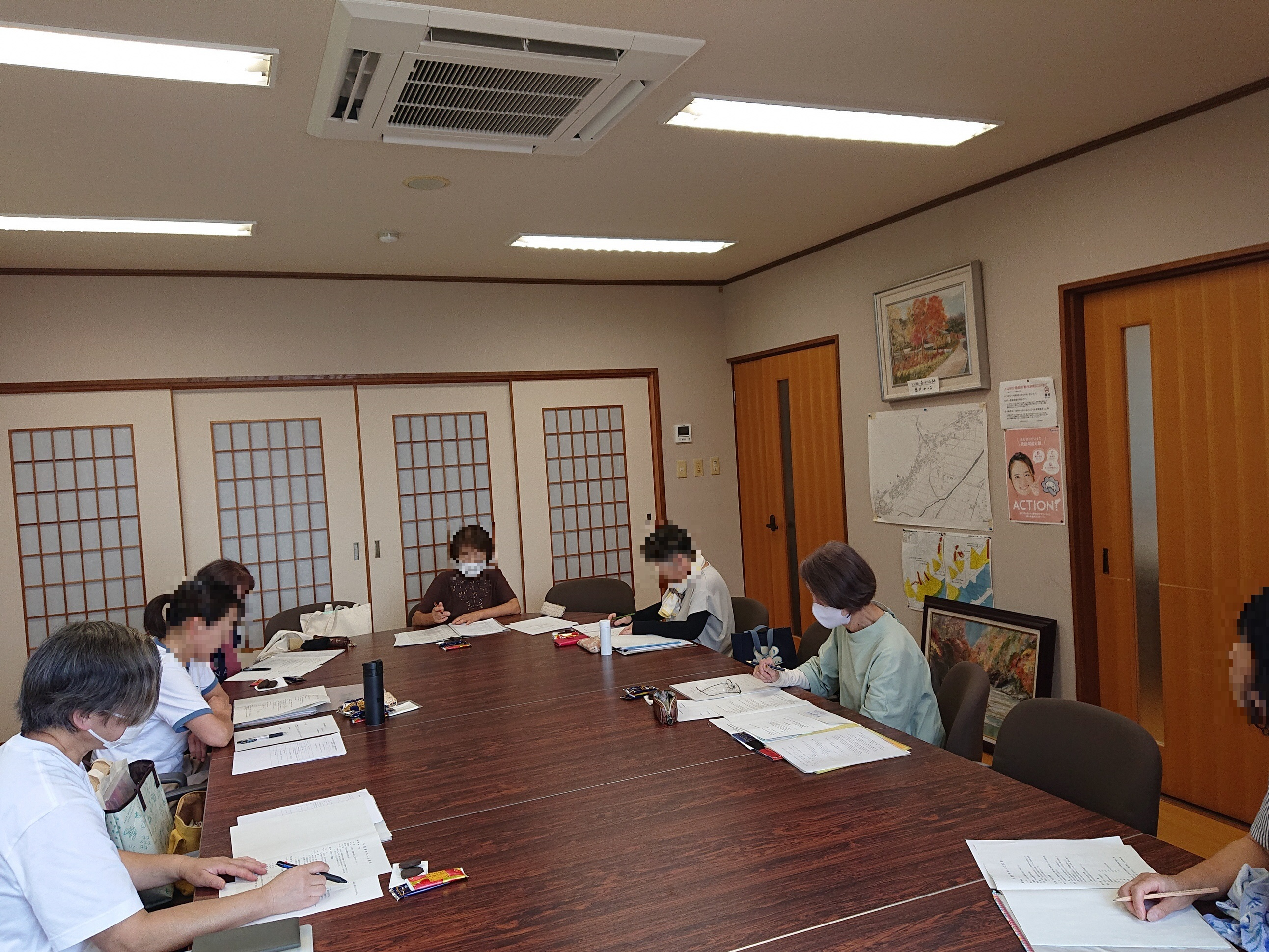 会議利用の様子（上山田区）