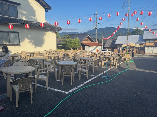 整備した椅子とテーブルが大活躍しました