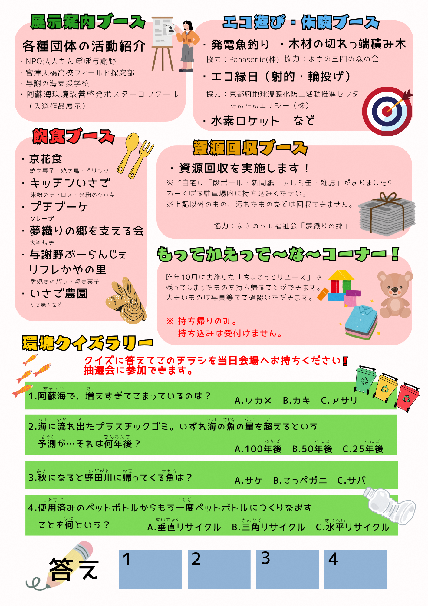 よさの環境みらい2026チラシ(裏)