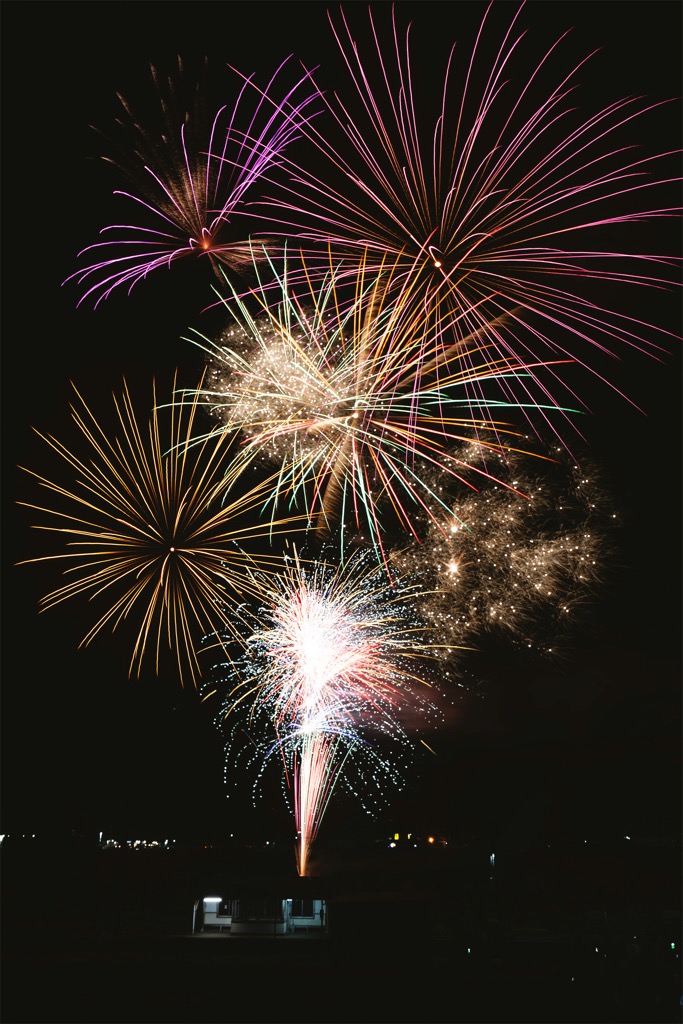 ヨサノガーデンフェスの記念花火